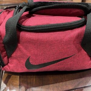 Nike Burgundy and Black Lunch Bag